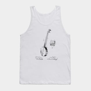 Banjo Vintage Patent Hand Drawing Tank Top